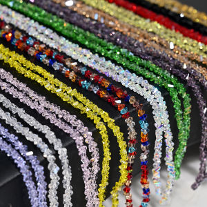 4mm 120pcs Triangle Austrian Crystal Glass Beads Spacer Loose Beads for Jewelry Making DIY Bracelets & Bangles Necklace