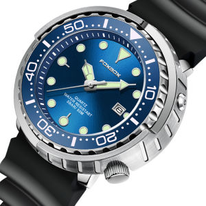 FOXBOX Top Brand Fashion Diver Watch Men 5ATM Waterproof Date Clock Sport Watches Mens Quartz Wristwatch Relogio Masculino+Box