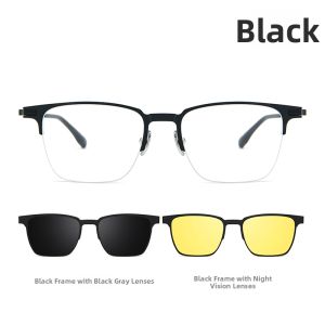PUSHIDUN | Magnetic Driving Polarized Night Vision Sunglasses for Myopia