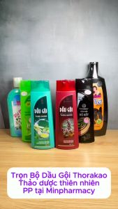 Dầu gội đầu THORAKAO Hoa bưởi/ Bồ kết/ Hà thủ ô/ Chanh sả bạc hà 400ml Sạch gàu Ngăn gãy rụng Tóc chắc khoẻ Óng mượt - Minpharmacy
