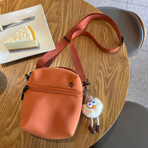 Stylish Green Mobile Phone Bag for Women Casual Crossbody Summer Versatile Small Square Bag Korean Style Polyester Lining