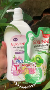 Sữa tắm trắng da Gervenne 1200ml/ 900g/450g tặng kèm túi sữa tắm 380g/450g/600g.