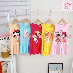 [Sale Hè]Váy Đầm Đuôi Cá Sát Nách Mùa Hè Cho Bé Gái Minky Mom Váy Đầm Thun Lạnh Ba Lỗ Hè Cho Trẻ Em Bé Gái ĐẦM BA LỖ Bé_Xinh_Shop