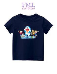 Kaos Anak-Anak Gambar Doraemon & Friends (usia 2-10 Tahun) Katun PE