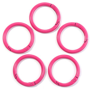 5/10Pcs 25/35/41mm Metal O Ring Spring Clasp Openable Round Carabiner Keychain Clips Hook Dog Chain DIY Craft Buckle Accessories