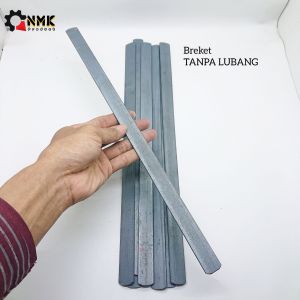 Plat Besi Lubang Bolong Breket Knalpot Lampu Motor Mobil Universal Tebal Serbaguna