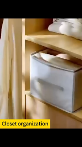 Clothes Organizer Wardrobe Organizer Fabric Storage Box Tudung Organizer Compartment Organizer Clothes Storage Box 衣服收納盒