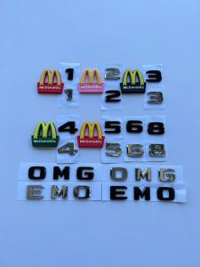 Mcdonalds M โลโก้ Bmw การปรับเปลี่ยน Emo ข้อความรถ Decal ตลก Mark สําหรับตกแต่งรถ Golden Arch Emblem Snblo ยี่ห้อ