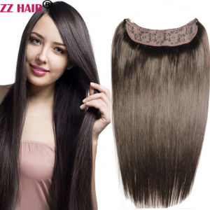 ZZHAIR 100% Brazilian Human Remy Hair Extensions 16"-24" U-pcs Set 80g-100g Clips in One Piece Natural Straight