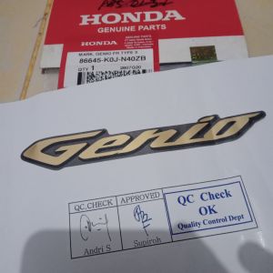 stiker logo tulisan genio gold