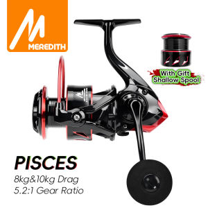 Meredith | MEREDITH Innovative Water Resistance Spinning Reel 10kg Max Drag Power 8 + 1BB Spinning Fishing Reel For Fresh Salt Water