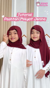 HoneyBlossom – Pashtan Mleyot Anak Instan Balita 6 Bulan–9 Tahun Jilbab Anak Jenna Series Premium Grade A