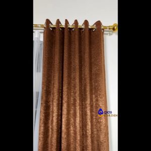 Gordeng Sekat Ruang Mewah Bahan Blackout Tebal Motif Serat Polos Model Smokering