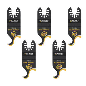 TOLESA 5PCS Oscillating Multi tool Hook Knife Blade  Multitool Saw Blades for Cutting Soft Materials Roofing Shingles Carpet