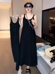 QIAOCHENXIAN | Plus Size Loose Maxi Dress Sleeveless A-Line Long Dress Modal Fiber Casual Dress for Women All Season Wear Comfortable Fit