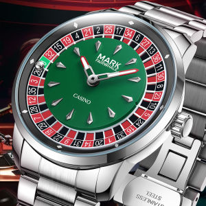 Mark Fairwhale 5031 Fashion Quartz Watches for Man Creative Rotating Dial Luminous Waterproof Steel Strap Casual Men Wristwatch