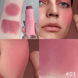 1 Cái Phấn Má Hồng 3 Màu Sáng Bóng Tự Nhiên Chống Thấm Nước Kết Cấu Lì Lâu Trôi Làm Sáng Da 7g