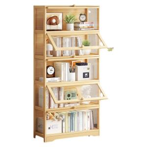 CHUJUN | Giá Sách Chống Bụi Trong Suốt với Cửa Acrylic