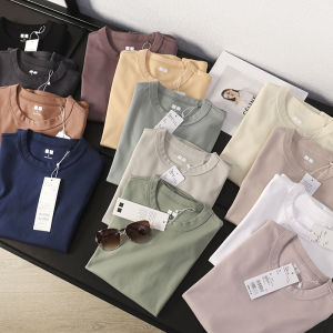 High Quality Short Sleeve round Neck T-Shirt Womens Summer Casual Solid Color Versatile Top Comfortable Fit Chinese Brand