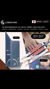 LUMISPARK 20mm Extended Nib Marker Model: DAITO - Deep Hole Markers | Long Nib Permanent Pens for Metal Wood Home Waterproof & Quick-Dry Ergonomic No Battery Required | Permanent Pens for Woodworking Plumbing Engineering Interior | WWR800 OTI SET