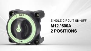 Luminous 48V 600A 2 Battery Disconnect Switches AFD 2 Position Isolator Disconnect M12 Rotary Switch for Marine Boat Truck RV