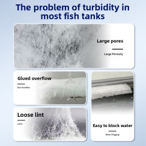 MONLEYTA | Thickened High Density Hand Tear Woolen Filter Cotton For Aquarium Biochemical Filtration Material Water Purification Cotton