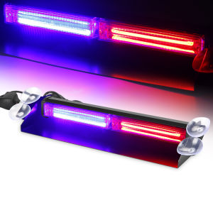 COB Car Strobe Light Vehicles Emergency Flash Windshield Red Blue Warning Light Emergency Light Bar Firefighter Lights For Truck
