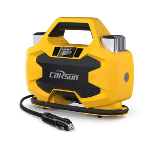 CARSUN T2600 30mm Dual Cylinder Portable Tire Inflator Air Compressor 12V DC Pump Quick for Car SUV RV Truck Motorcycle Inflate