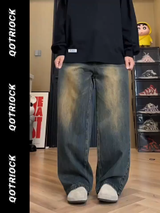 Baggy Jeans Korean Style Jeans pants for Men straight cut Mens denim pants for men wide leg pants