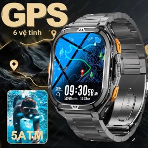 Đồng Hồ Thông Minh GPS Mới 2025 Dành Cho Nam Màn Hình AMOLED HD 1.96 Inch Chống Nước 5ATM Gọi Bluetooth Đồng Hồ Thông Minh Thể Thao Tương Thích Với Android Và iOS
