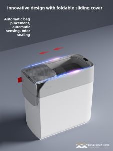 Smart Induction Electric Garbage Can High End Luxury for Living Room Kitchen Bedroom Bathroom Narrow Gap Household Trash Can
