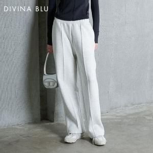 DIVINA BLU | High-waisted Straight-leg Wide Leg Yoga Pants