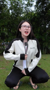 Bộ quần áo thu đông nam nữ Thêu Ngực kéo khóa cổ cao vải nỉ hai da dầy dặn ấm áp