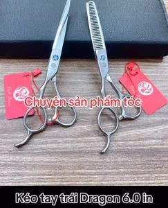 Dragon Kéo Tay Trái Dragon 6.0 In - Kéo Cắt Tóc Cao Cấp 6 Inches Thép S440C Độ Cứng Trên 62HRC Kèm Bao Da Chuyên Sản Phẩm Tóc