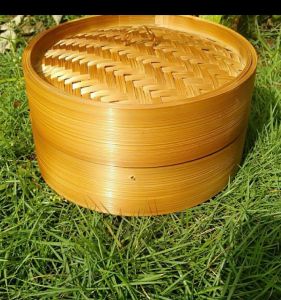 Klakat Bambu Dimsum 25cm Kukusan bambu - 2 Wadah dan 1 Tutup