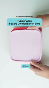 กล่องอาหารกลางวัน ทัปเปอร์แวร์ Divided Lunch Box Squares 550ML ราคาต่อ 1ใบ