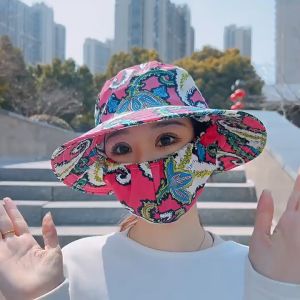 Womens Hat Big Brimmed Face Neck Flap Breathable Sunscreen Outdoor Sun Hat for Summer