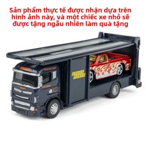 Mô Hình Xe Tải Container Kim Loại Tỷ Lệ 1:64 Có Chức Năng Kéo Lùi Đồ Chơi Mô Hình Thu Nhỏ Dành Cho Trẻ Em Màu Xanh Lá/xanh Dương/đen/đỏ/vàng