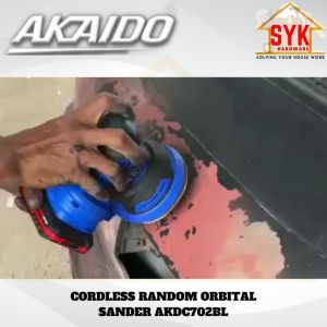 SYK Akaido AKDC702BL 5 Inch Brushless Cordless Random Orbital Sander Combo Set Machine Mesin Orbit Gosok