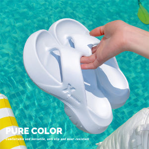 Dép Xỏ Ngón Đế Dày Thời Trang Mùa Hè Cho Nữ Đi Biển EVA Thoải Mái Thoáng Khí Chống Trượt Đế Ngoài Bằng Nhựa