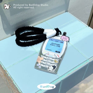 Original BadDog White Dog Luggage Tags Personality PU Anti-loss Pendant Card Holder Bus Document Travel Check-in Baggage