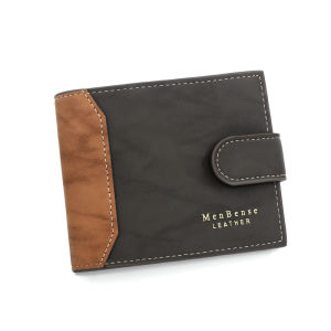 New Short Men Wallets Slim Card Holder Quality PU Leather Brand Male Wallet Small Photo Holder 3-fold Bag Frosted Mens Purses