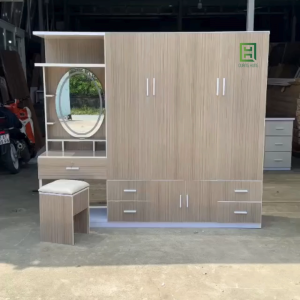 TỦ NHỰA ĐÀI LOAN LIỀN BÀN TRANG ĐIỂM 4 CÁNH 4 HỘC KÉO HCM