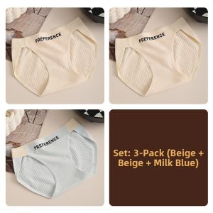 JIAZINI | Antibacterial Cotton Gusset Simple Seamless Non-Chafing Triangle Briefs