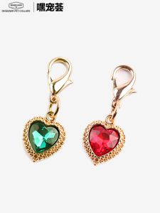 Pet Necklace Dog Cat Pendant Gold Plated Multi-Color Embedded Natural Diamond Chest Back Traction Skeleton Chain Fashion Jewelry