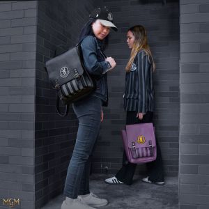 [Cinereplicas x Netflix] Wednesday Nevermore Academy Black Adams backpack for men and women Nevermore Academy student backpack