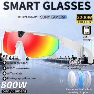 LIGE | LIGE New AI Smart Sports shooting&recording Glasses 800W Camera HD Anti-shake Bicycle Riding Shooting Artifact Windproof Goggles