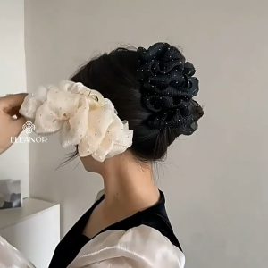 Kẹp tóc nữ Eleanor Accessories kẹp càng cua to phồng ánh nhũ lấp lánh phụ kiện tóc 10751