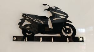 CLICK motorcycle Black Wall Mounted Key Holder Metal Key Hooks Rack 4 Hooks/Key ORGANIZER