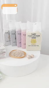 แบบใหม่ทรายแมวเต้าหู้ ทรายแมว 6 ลิตร 4 กลิ่น ออร์แกนิค100% ผลิตจากกากถั่วเหลืองธรรมชาติ ปลอดภัย ไม่มีฝุ่นบิน ราคาคุ้มค่า